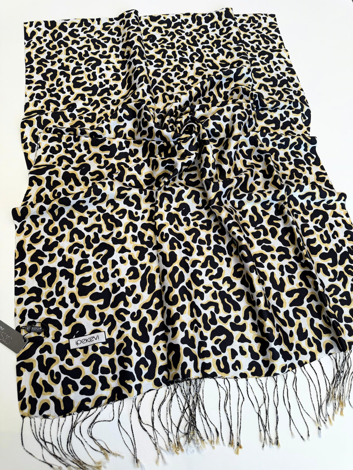 İPEKEVİ LEOPAR DESENLİ İPEK ŞAL 2452