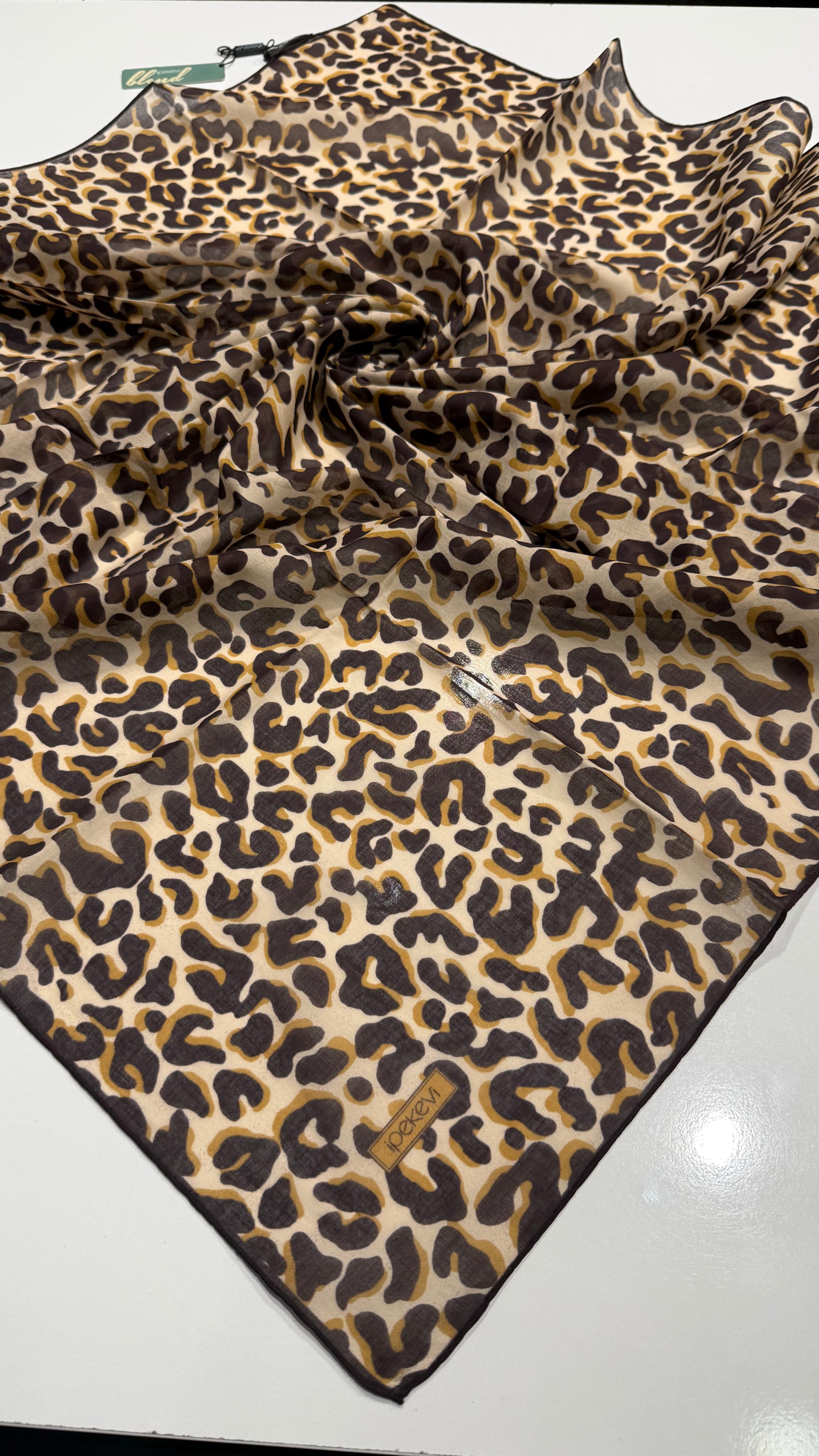 İPEKEVİ LEOPAR PAMUK EŞARP