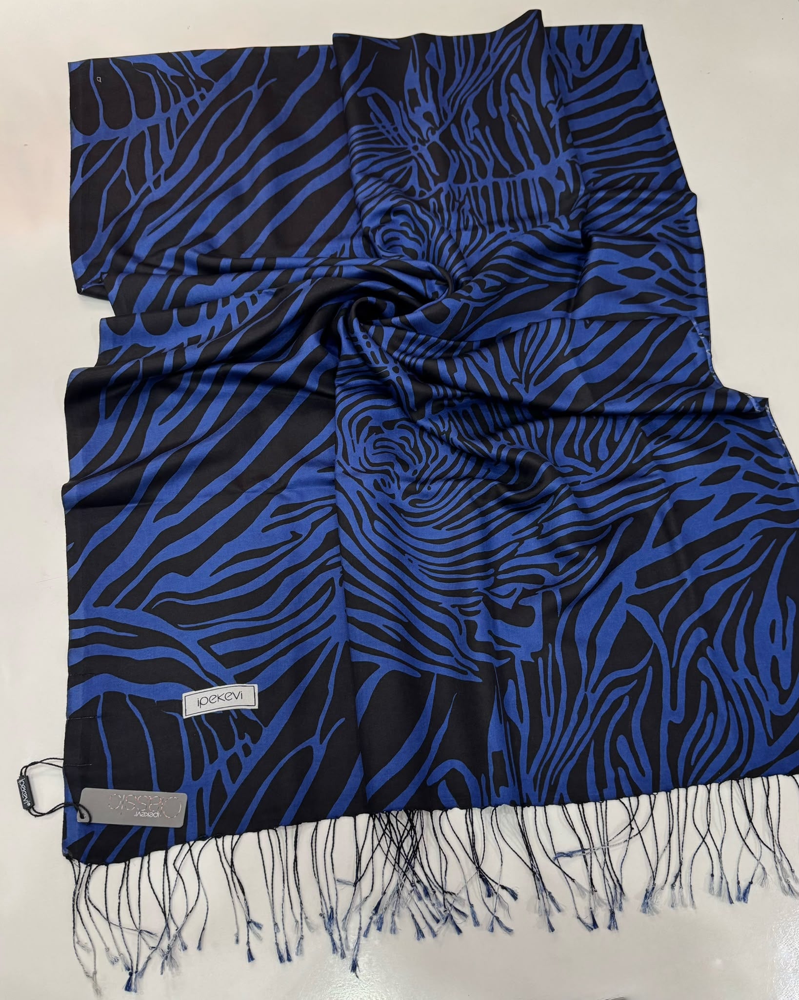 İPEKEVİ ZEBRA DESENLİ İPEK ŞAL