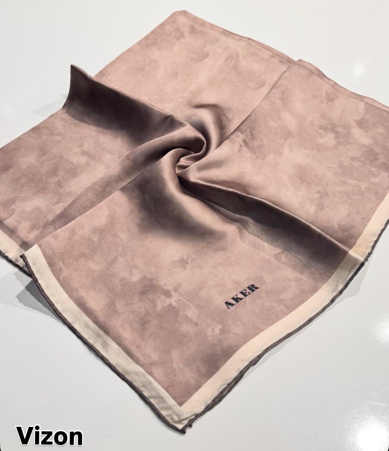 AKER BULUT DESEN İPEK EŞARP