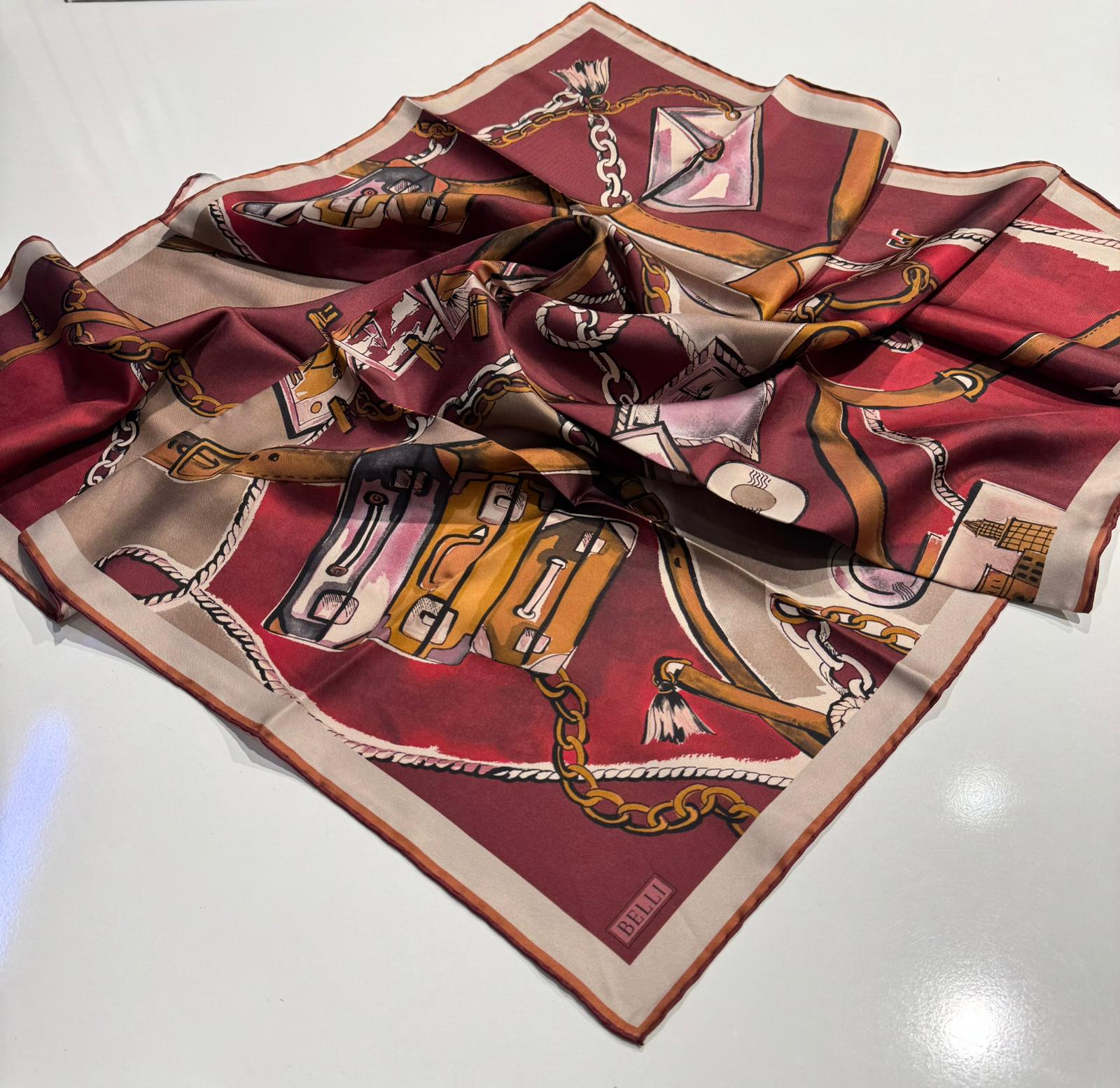 BELLİ TWİL İPEK EŞARP