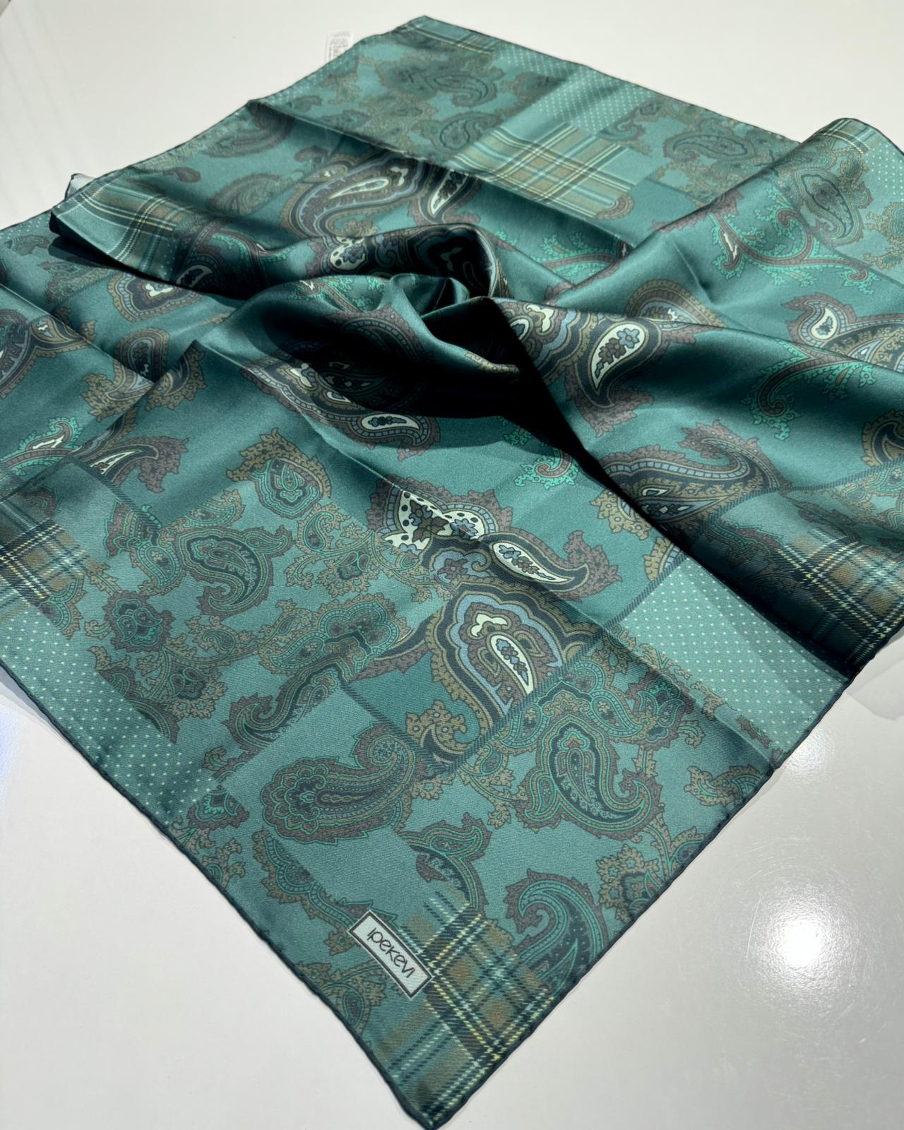 İPEKEVİ PATCHWORK DESENLİ TİVİL İPEK EŞARP